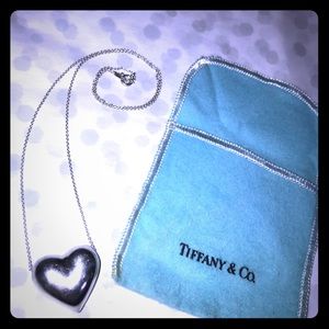 Rare Vintage Tiffany & Co Puff Heart Necklace ✨